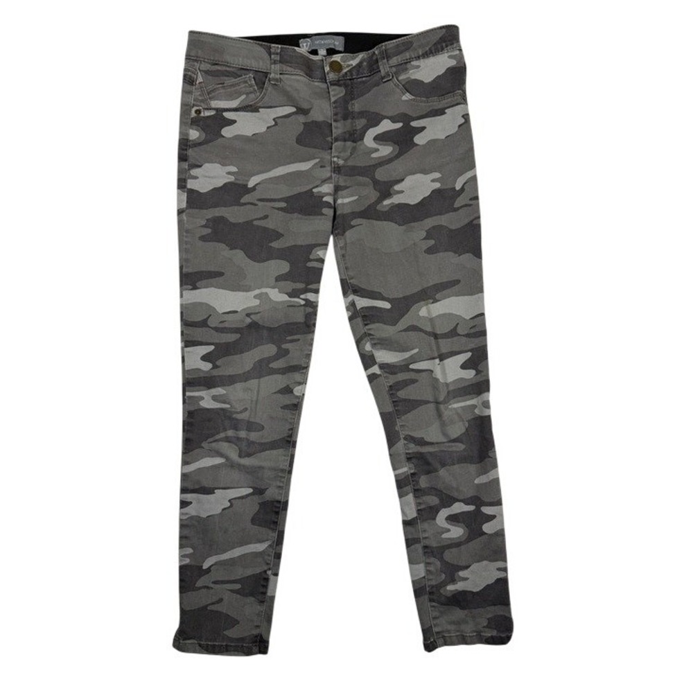 Wit & Wisdom Grey Camouflage Ab-solution Skinny Pants L103Q8X2 Womens 6